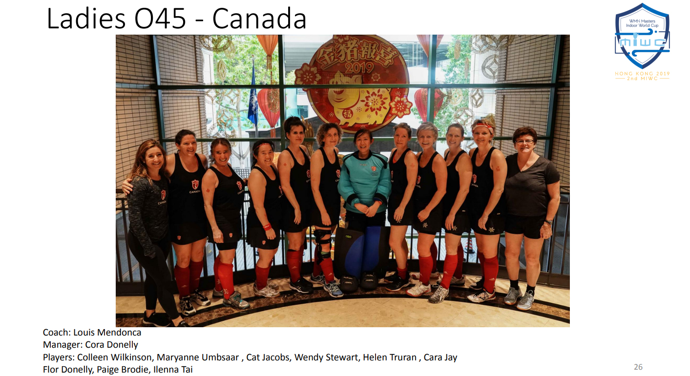 Ilenna Tai field hockey Masters Indoor World Cup